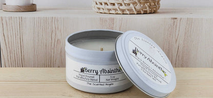 Berry Absinthe Scented Paraffin/Soy Wax Candle - White The Scented Angels Soy/Paraffin Candles