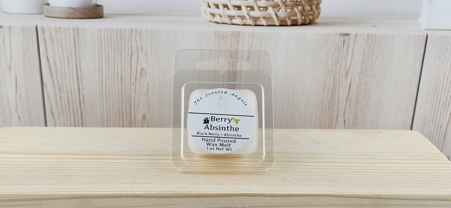 Berry Absinthe Scented Wax Melts - 2.5 oz - 6 cubes - Home Fragrance The Scented Angels Wax Melts