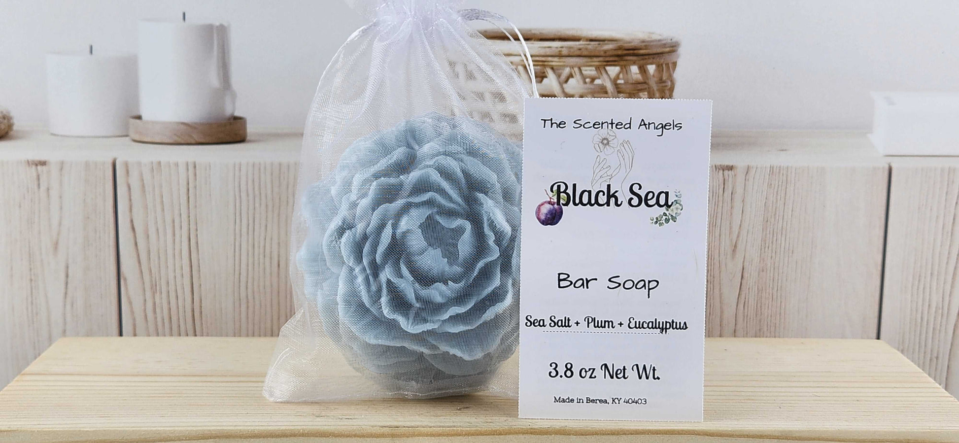 Black Sea Peony Flower Soap Bar The Scented Angels Bar Soap