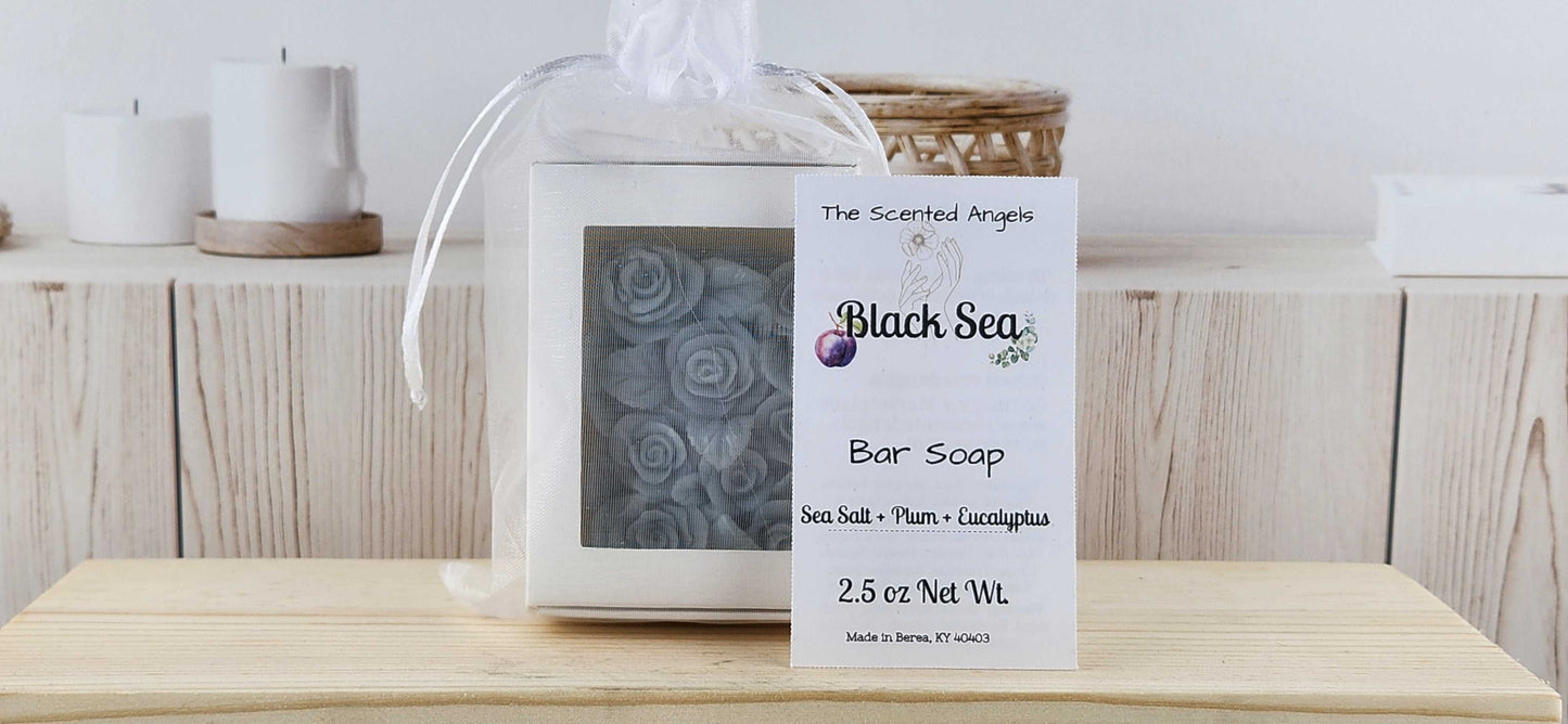 Black Sea Rose Petal Flower Soap Bar The Scented Angels Bar Soap