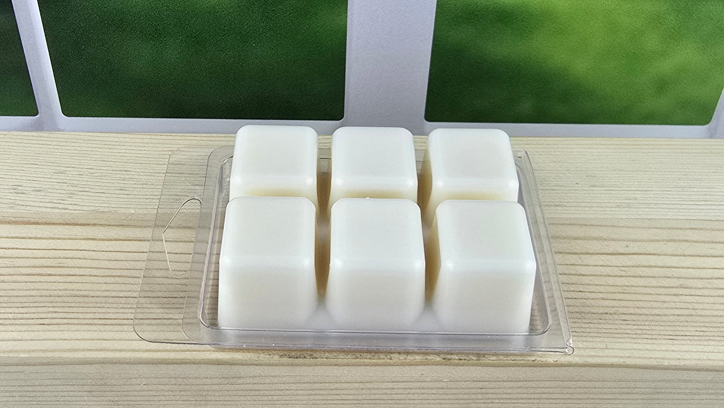 bottom view of clamshell wax melt packaging 