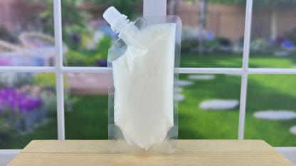back of squeezable wax melt