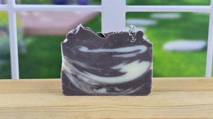 Handmade Bourboned Tobacco vegan artisan soap by The Scented Angels featuring natural cream and brown artisan swirls in a small-batch handcrafted bar.