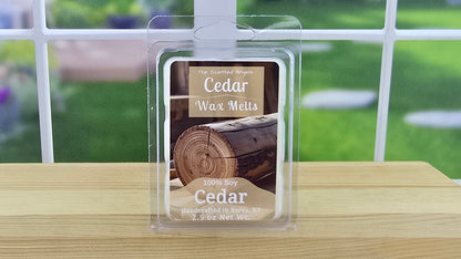 cedar scented clamshell wax melts