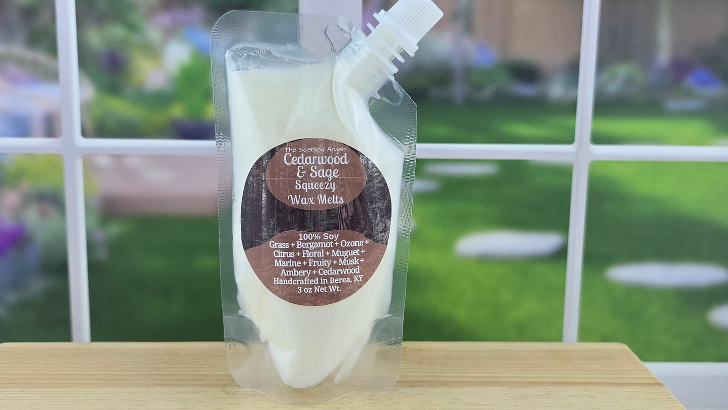 Cedarwood & sage squeezable wax melt