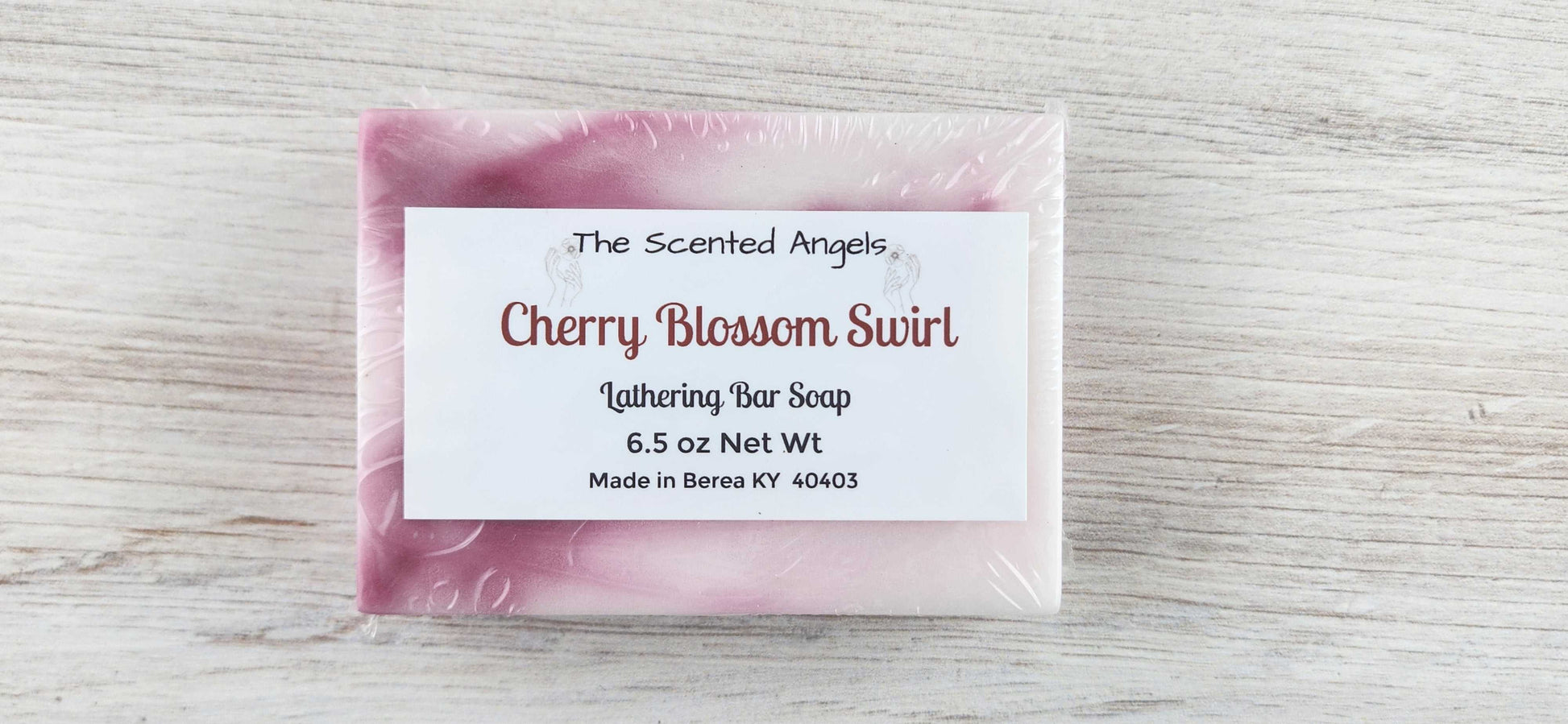 Cherry Blossom Swirl Bar Soap - 6.5 oz The Scented Angels Bar Soap