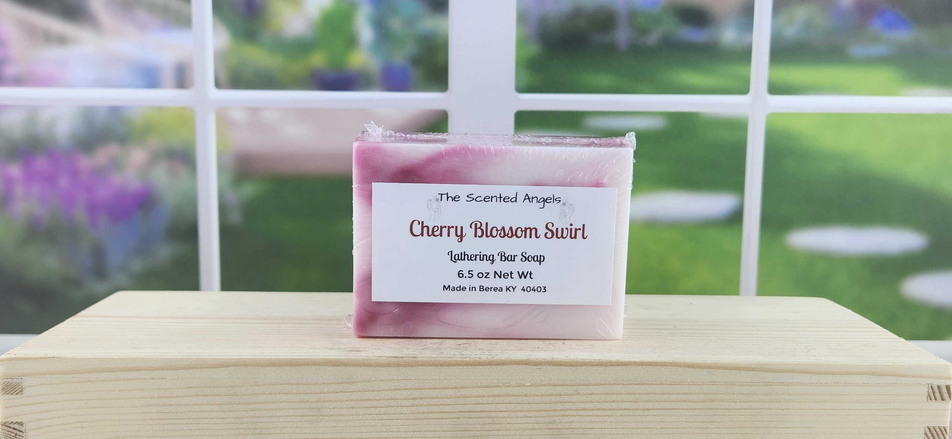 Cherry Blossom Swirl Bar Soap - 6.5 oz The Scented Angels Bar Soap