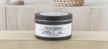 Citrus Splash Scented 100% Soy Wax Candle - Black The Scented Angels Soy Candles