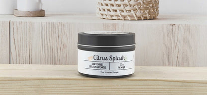 Citrus Splash Scented 100% Soy Wax Candle - Black The Scented Angels Soy Candles