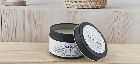 Citrus Splash Scented Paraffin/Soy Candle - Black The Scented Angels Soy/paraffin Candles