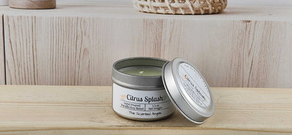 Citrus Splash Scented Paraffin/Soy Candle - Silver The Scented Angels Soy/paraffin Candles