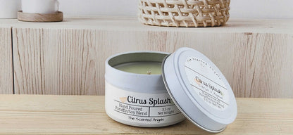 Citrus Splash Scented Paraffin/Soy Candle - White The Scented Angels Soy/paraffin Candles