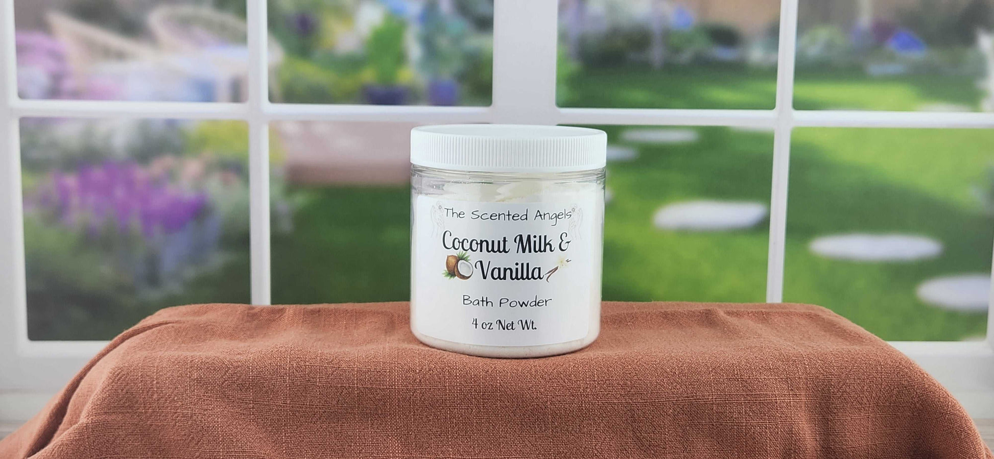 Coconut Milk & Vanilla Bath Powder - 4 oz All Natural The Scented Angels Bath Milk