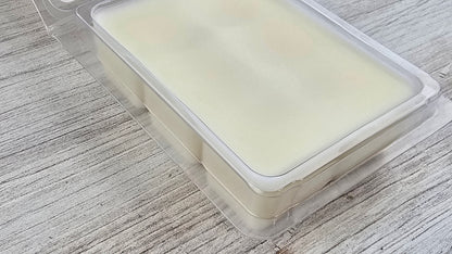 opened package of clamshell wax melt