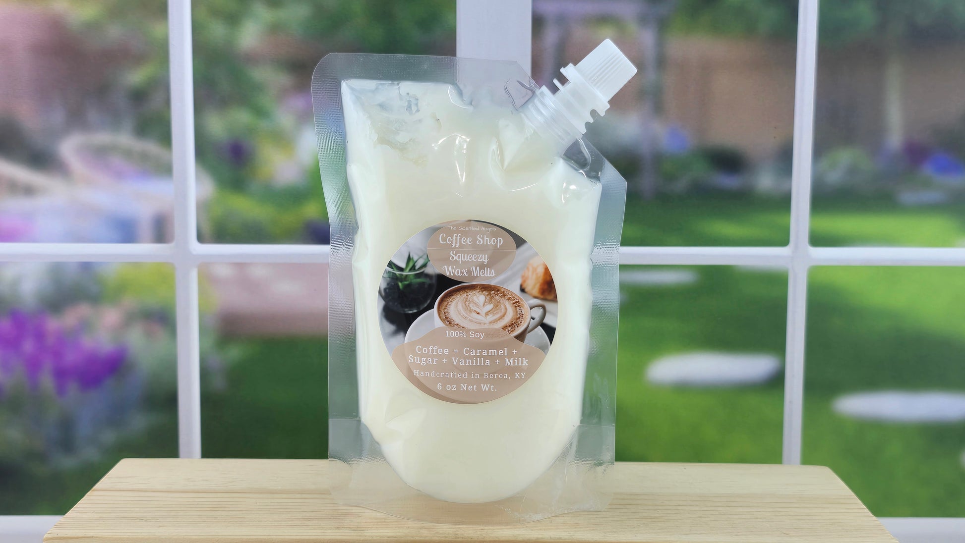 6 oz squeezable wax melt pouch coffee shop scented