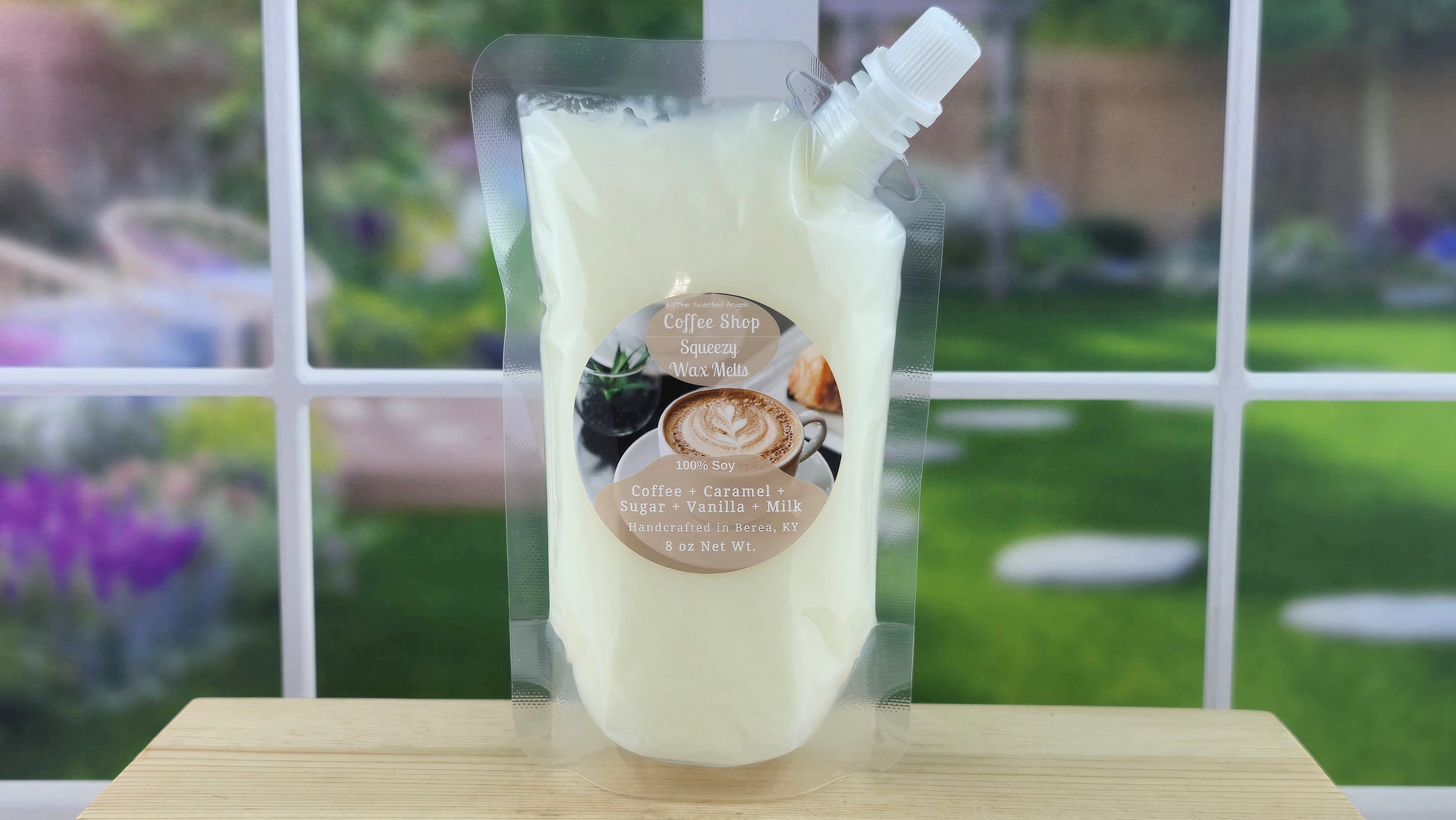 coffee shop scented squeezable wax melt pouch 8 oz
