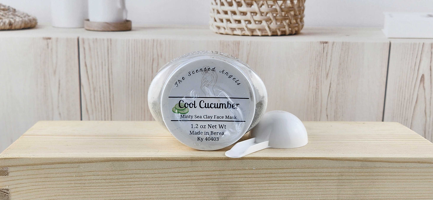 Cool Cucumber Facial Mask For Face Cleansing and Pore Shrinking - All Natural Skin Care The Scented Angels Face Mask