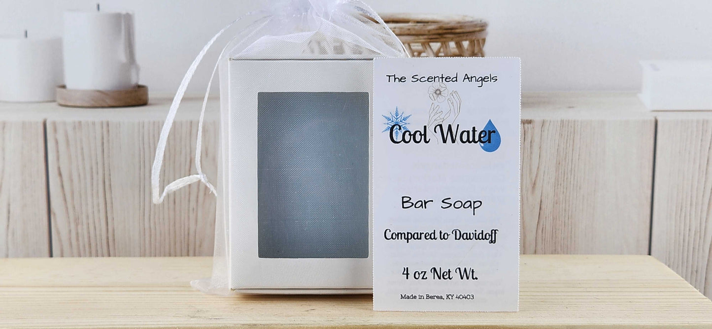 Cool Water Regular Rectangle Bar Soap The Scented Angels Bar Soap