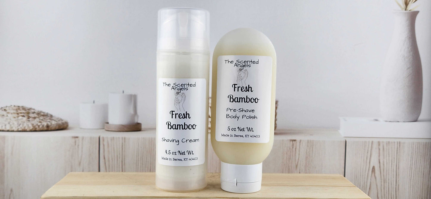 Fresh Bamboo Pre-shave Polish and Shaving Cream The Scented Angels Shaving Cream