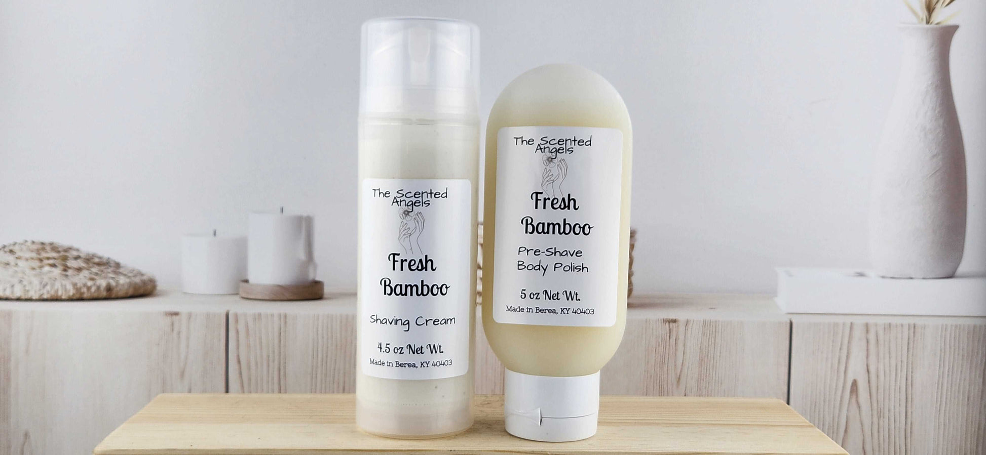 Fresh Bamboo Pre-shave Polish and Shaving Cream The Scented Angels Shaving Cream