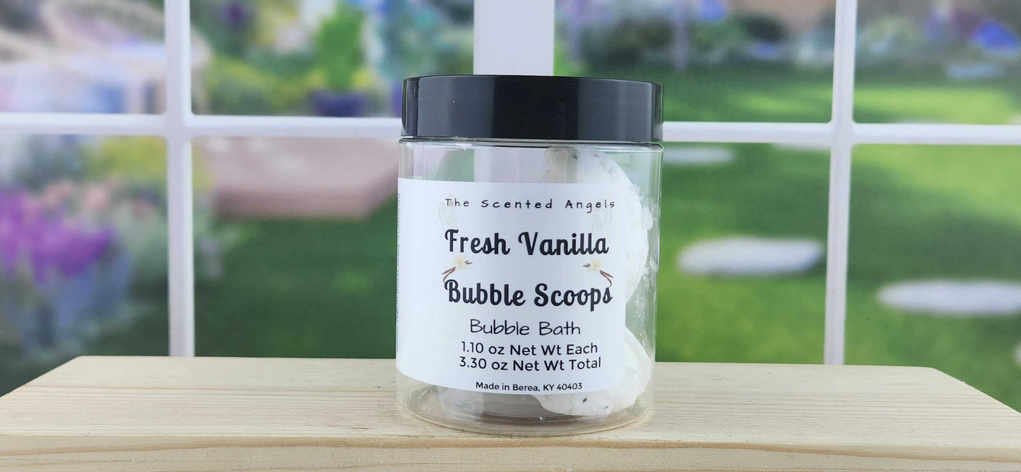 Fresh Vanilla Bubble Bath Scoops The Scented Angels Bubble Bath