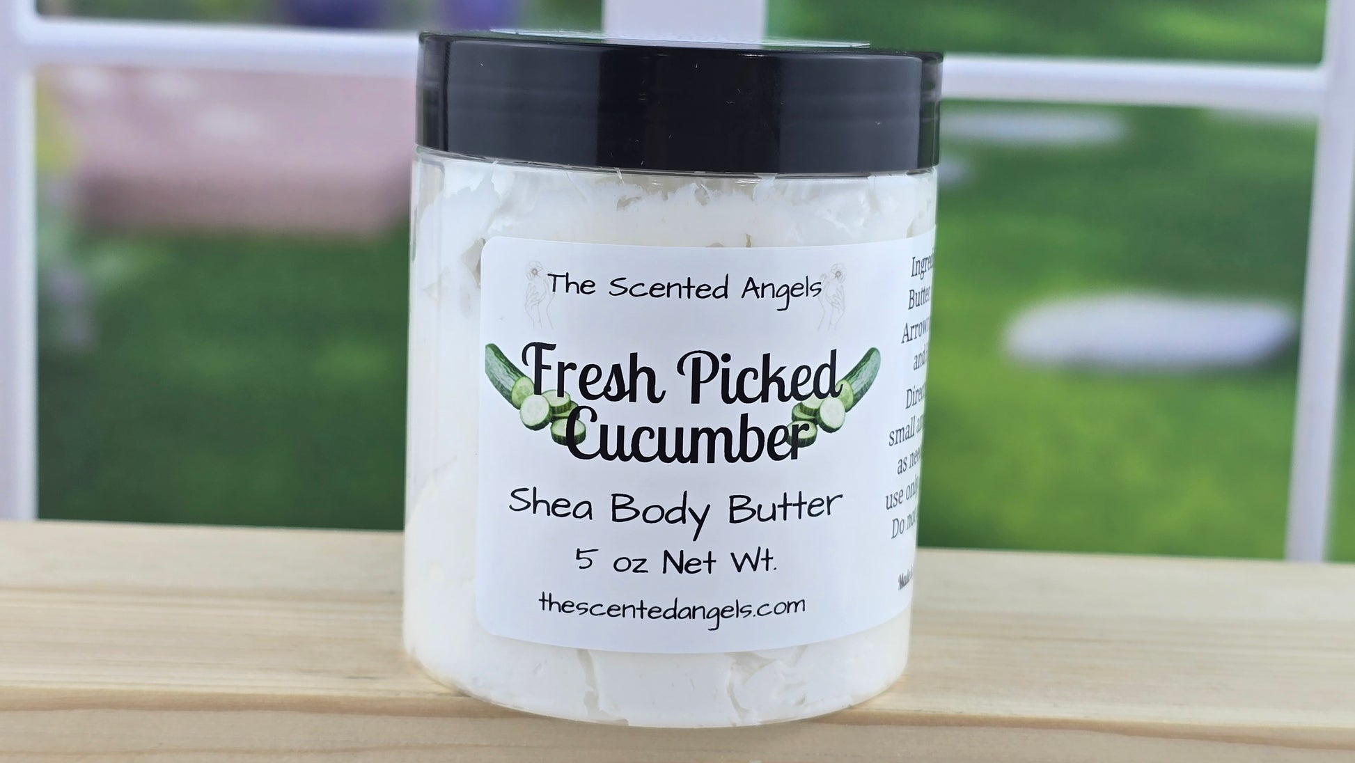 Fresh Picked Cucumber Whipped Shea Body Butter 5 oz front label