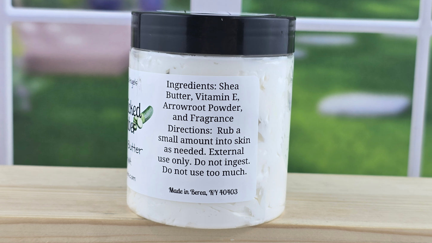 Fresh Picked Cucumber Whipped Shea Body Butter 5 oz back label
