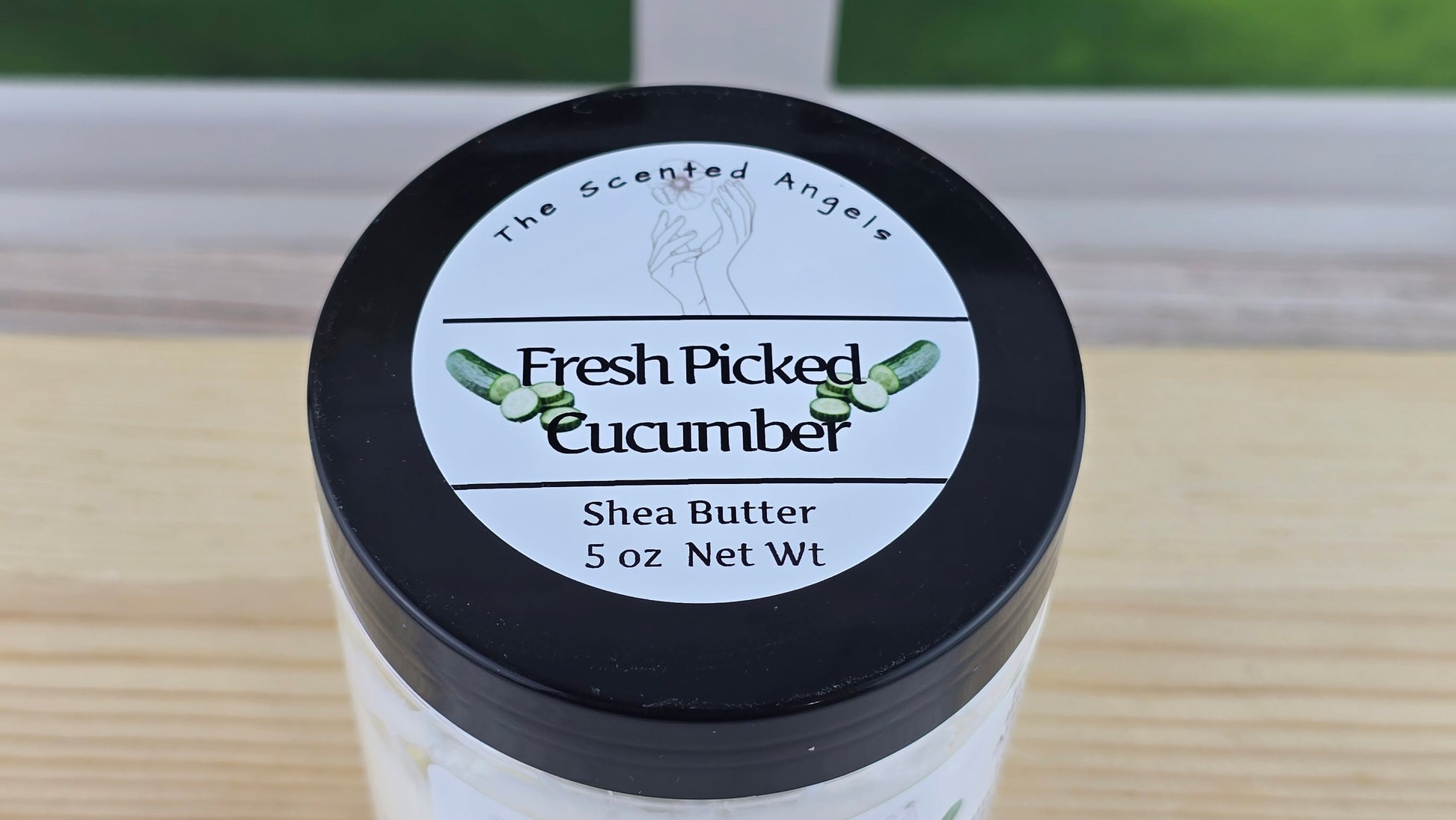 Fresh Picked Cucumber Whipped Shea Body Butter 5 oz top label