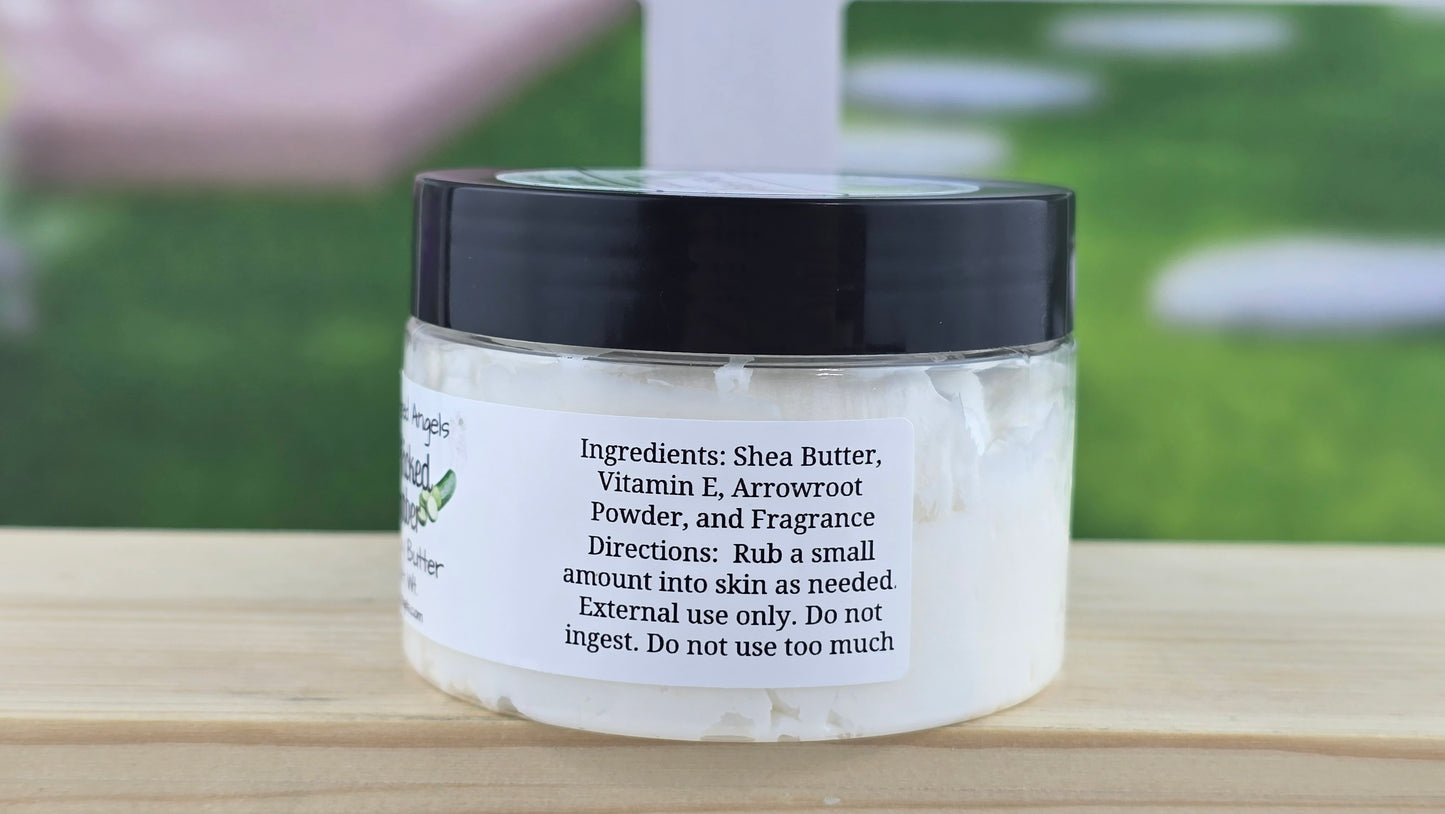 Fresh Picked Cucumber Whipped Shea Body Butter 3 oz back label