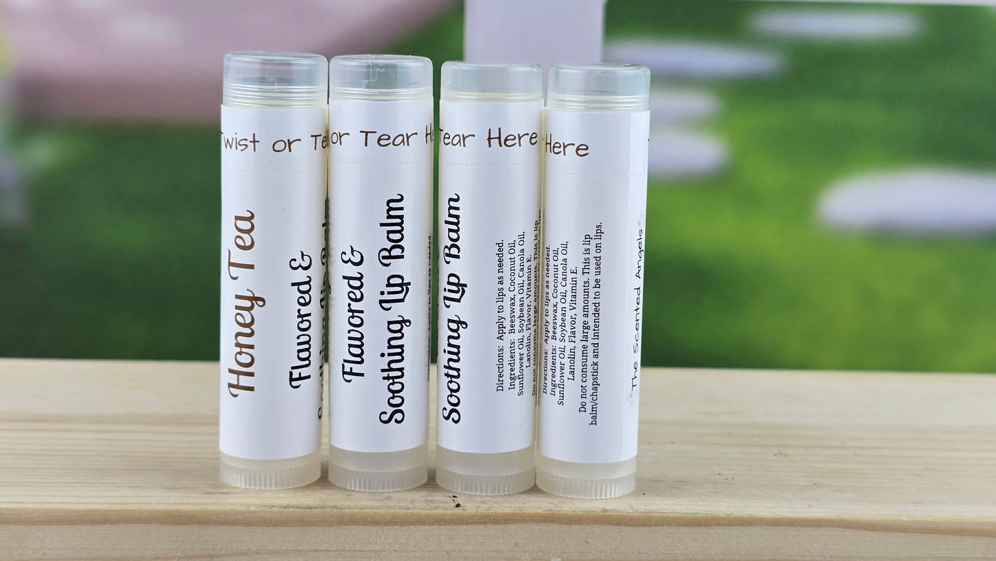 honey tea lip balm tubes
