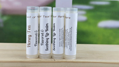 honey tea lip balm tubes