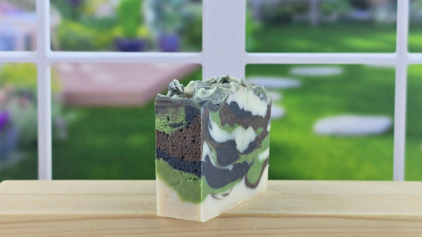 side view of Hunter's Love Cold Process Soap 