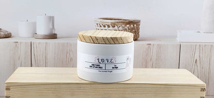 L.O.V.E. Scented 100% Soy Wax Candle - White Cement The Scented Angels Soy Candles