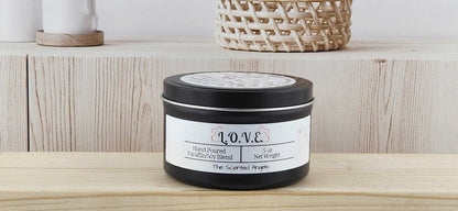 L.O.V.E. Scented Paraffin/Soy Candle - Black The Scented Angels Soy/paraffin Candles