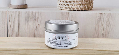 L.O.V.E. Scented Paraffin/Soy Candle - Silver The Scented Angels Soy/paraffin Candles