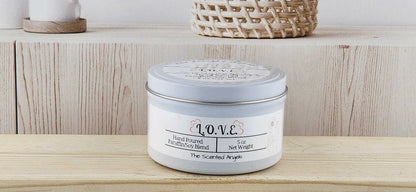 L.O.V.E. Scented Paraffin/Soy Candle - White The Scented Angels Soy/paraffin Candles