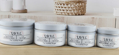 L.O.V.E. Scented Paraffin/Soy Candle - White The Scented Angels Soy/paraffin Candles