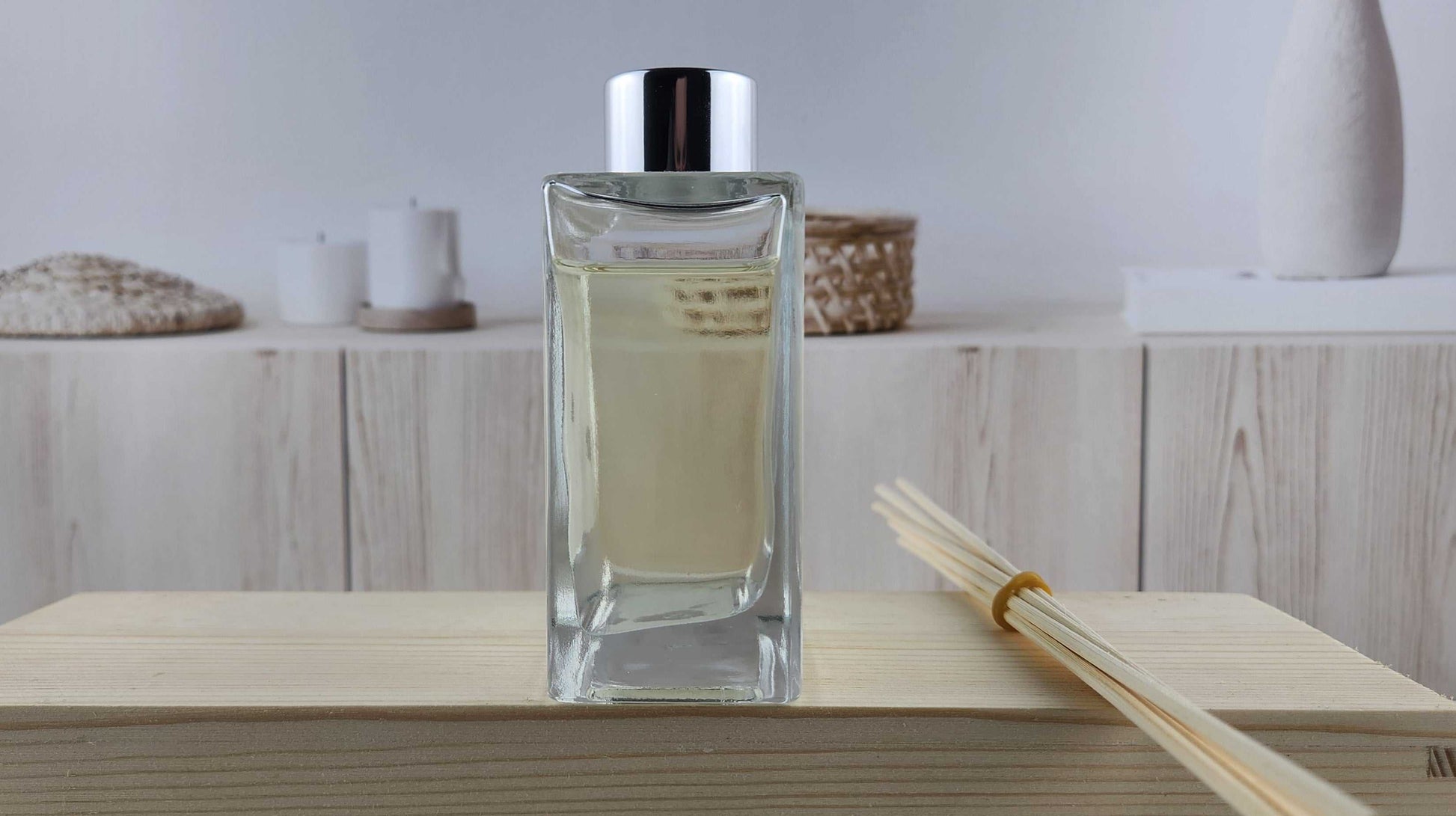 L.O.V.E. Scented Reed Diffuser - Comes with 6 reeds - Modern Glass Bottle The Scented Angels Reed Diffuser