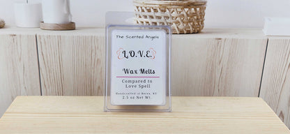 L.O.V.E. Scented Wax Melts - 6 cubes per package - 2.5 oz The Scented Angels Wax Melts
