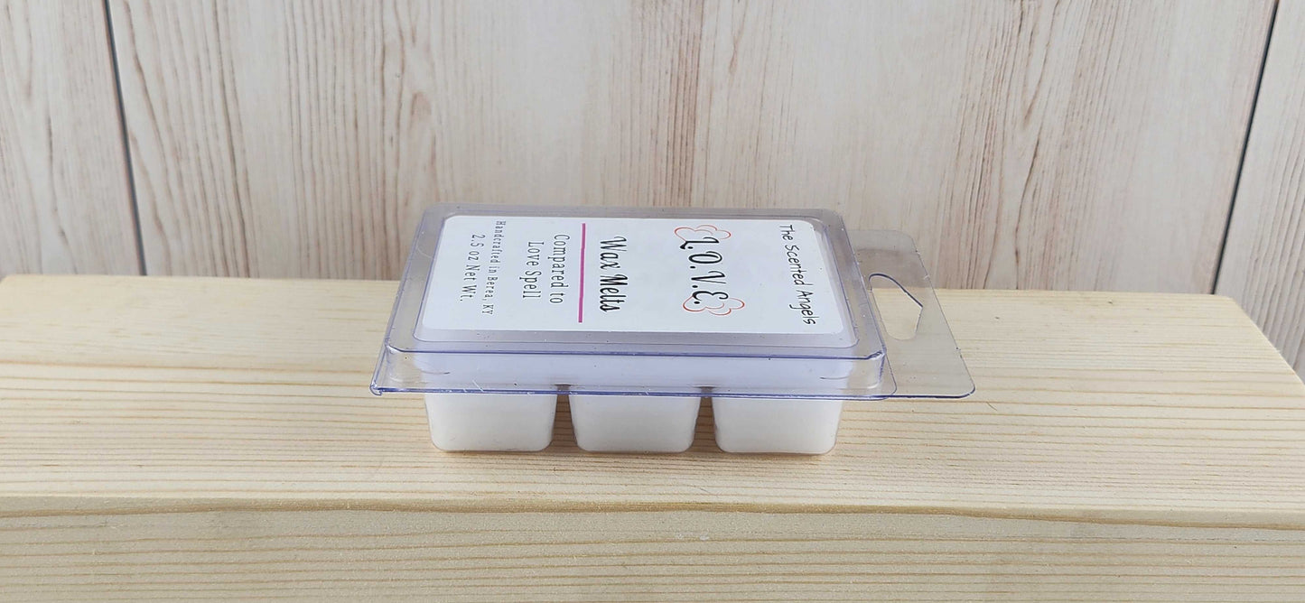 L.O.V.E. Scented Wax Melts - 6 cubes per package - 2.5 oz The Scented Angels Wax Melts