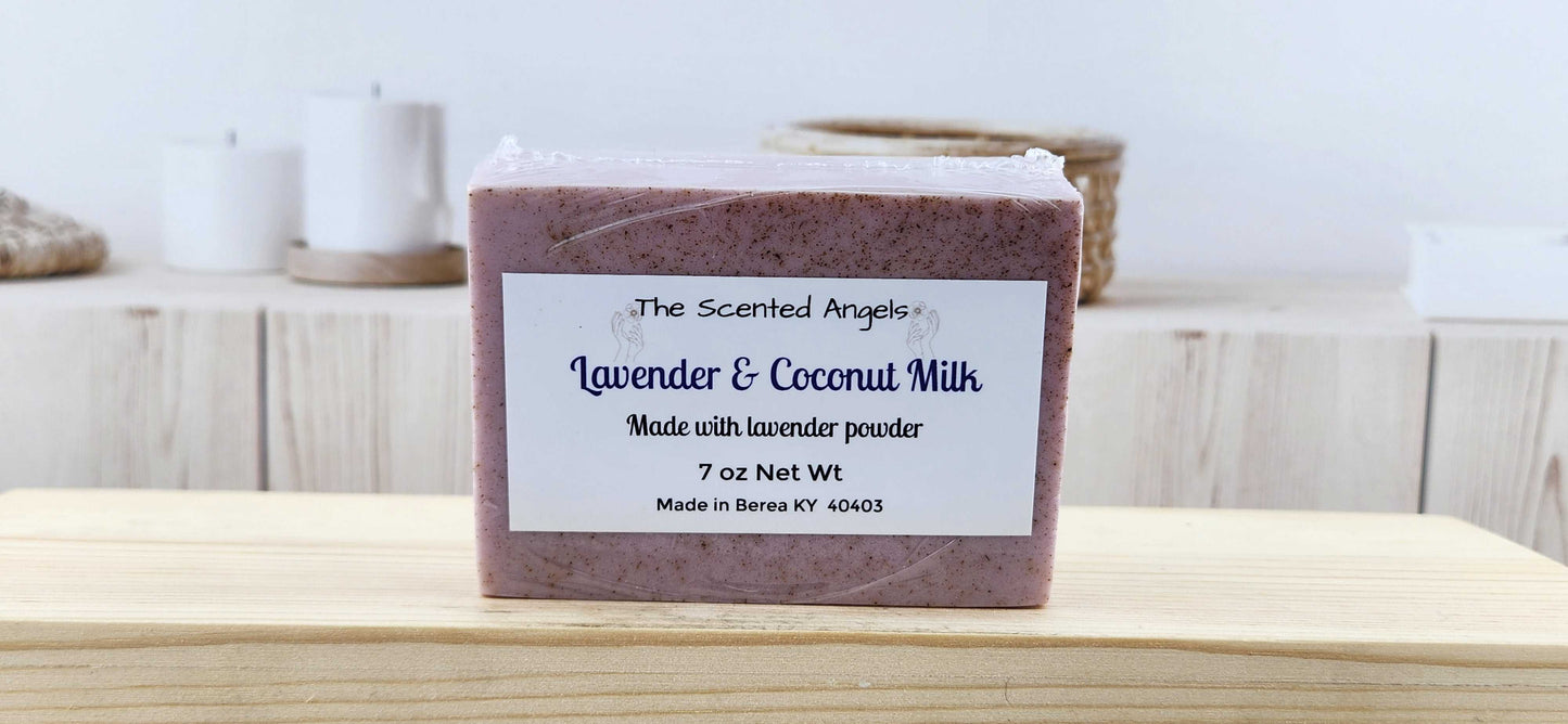 Lavender & Coconut Milk Bar Soap - 7 oz The Scented Angels Bar Soap