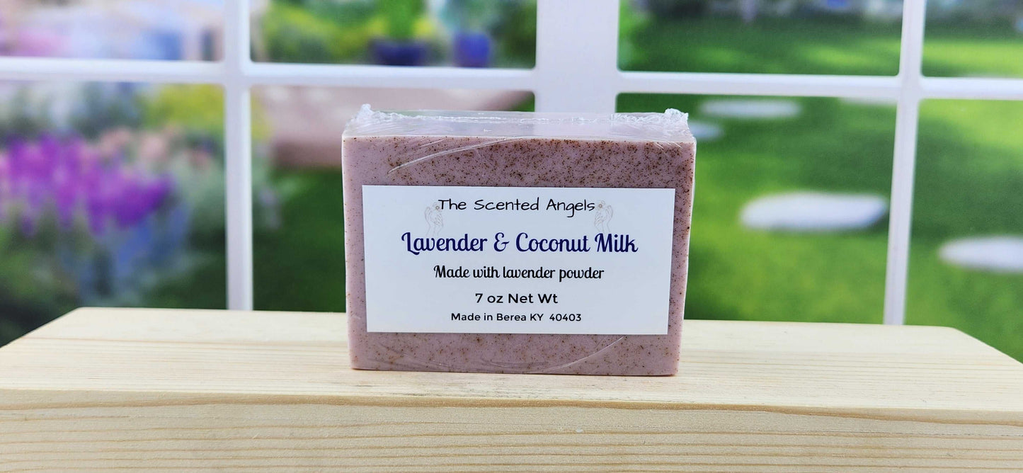 Lavender & Coconut Milk Bar Soap - 7 oz The Scented Angels Bar Soap