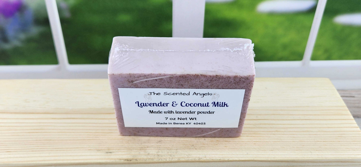 Lavender & Coconut Milk Bar Soap - 7 oz The Scented Angels Bar Soap