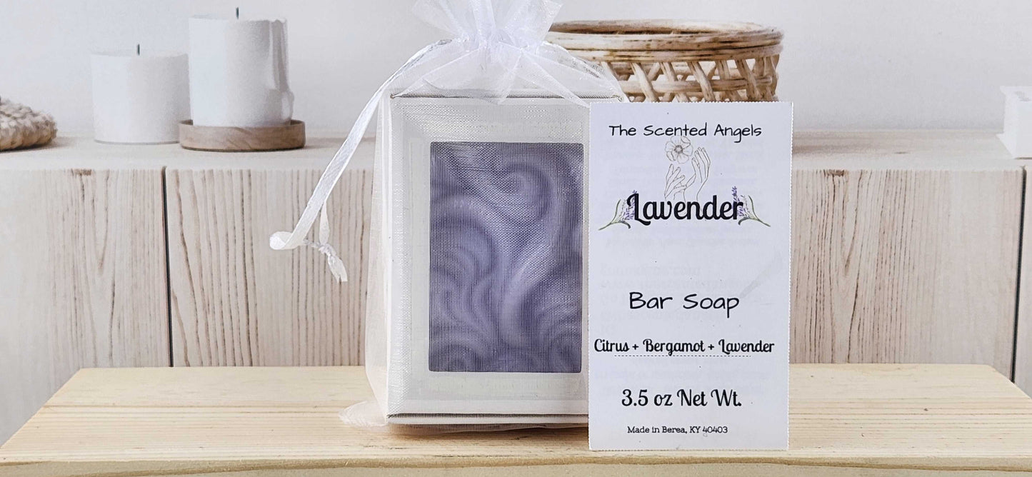 Lavender Floral Bar Soap - F1 The Scented Angels Bar Soap