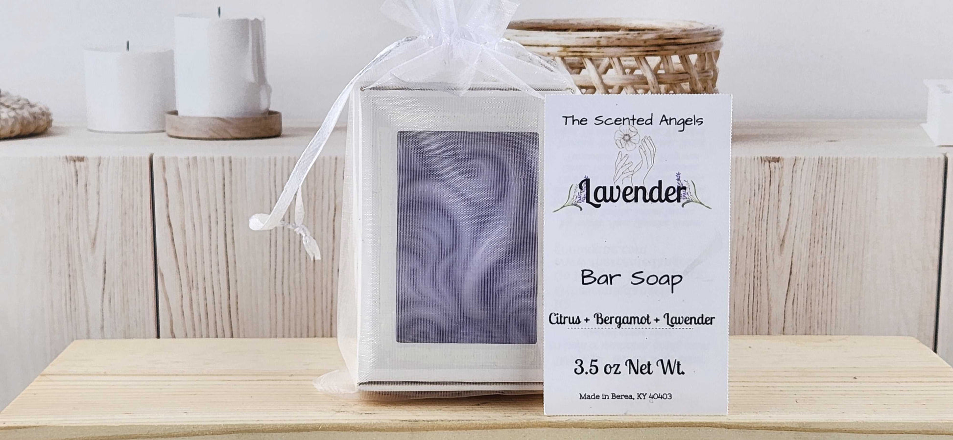 Lavender Floral Bar Soap - F1 The Scented Angels Bar Soap