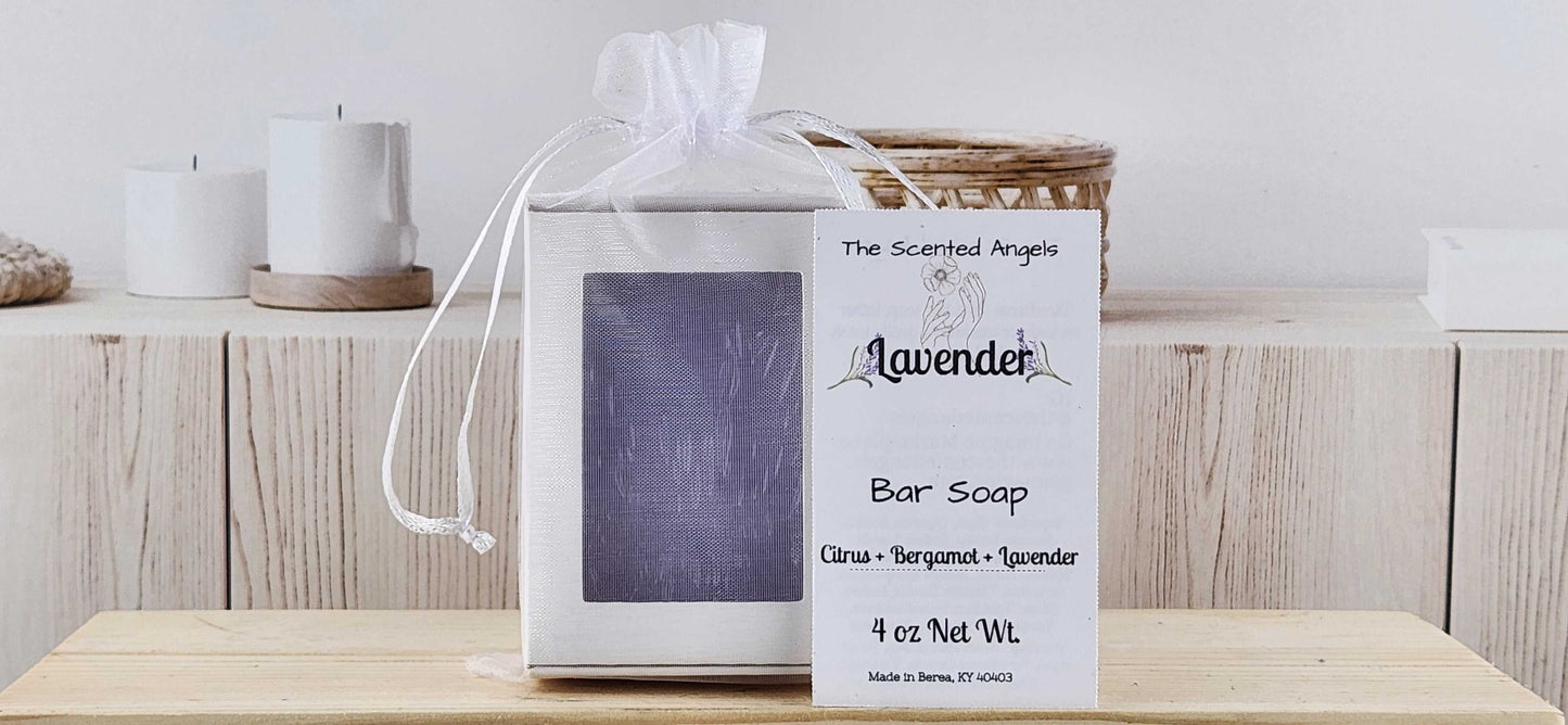 Lavender Rectangle Bar Soap The Scented Angels Bar Soap