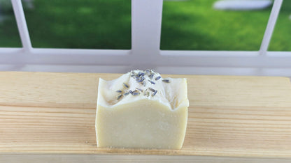 Top view of lavender soap