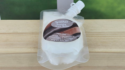 squeezable wax melt pouch laying down