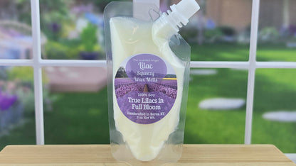 Lilac squeezable wax melts handmade by The Scented Angels – true blooming lilac fragrance