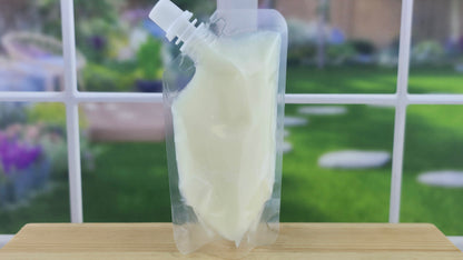 back of squeezable wax melt